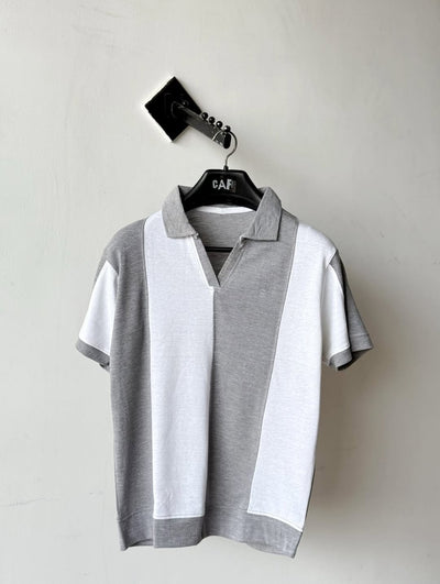 Old money panel V collar T-Shirt